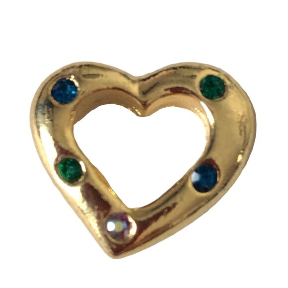 24PCS High Quality Gold Plated Heart Charm with Crystals Bulk for Jewelry Making - Picture 3 of 10
